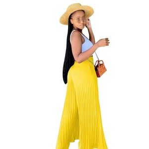 Pleated Palazzo Pants